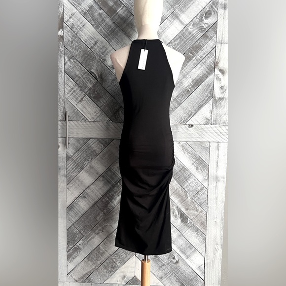 Michael Stars NWT Halter Midi Black dress soft cotton jersey stretch. - Picture 8 of 13